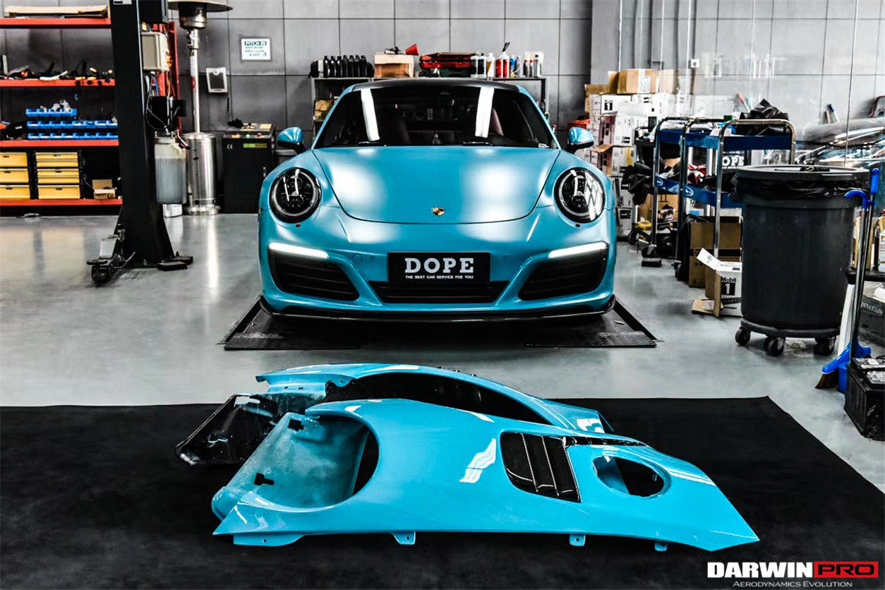 2016 - 2019 Porsche 911 991.2 Carrera /Targa 4/4S GT2RS Style Partial Carbon Fiber Fender